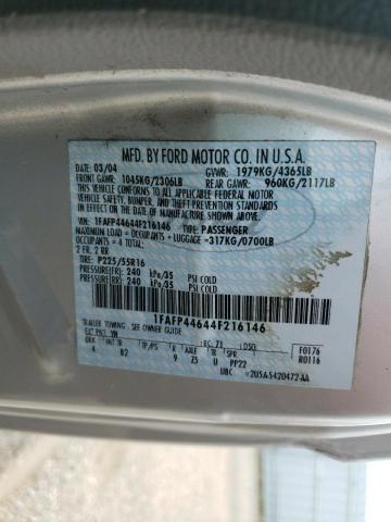 Photo 10 from auction – 2004 FORD MUSTANG with VIN 1FAFP44644F216146