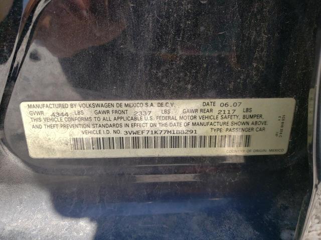 Photo 10 from auction – 2007 VOLKSWAGEN JETTA WOLF with VIN 3VWEF71K77M188291