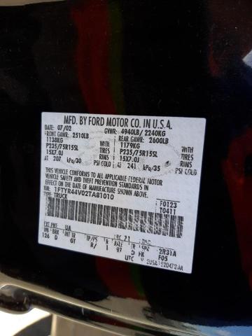 Photo 10 from auction – 2002 FORD RANGER SUP with VIN 1FTYR44V02TA81010