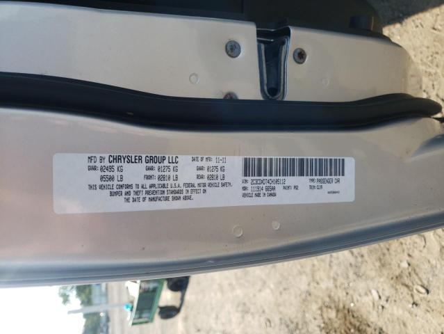 Photo 10 from auction – 2012 DODGE CHARGER with VIN 2C3CDXDT4CH105112