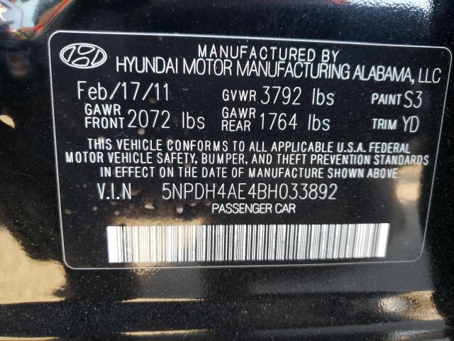 Photo 10 from auction – 2011 HYUNDAI ELANTRA GL with VIN 5NPDH4AE4BH033892