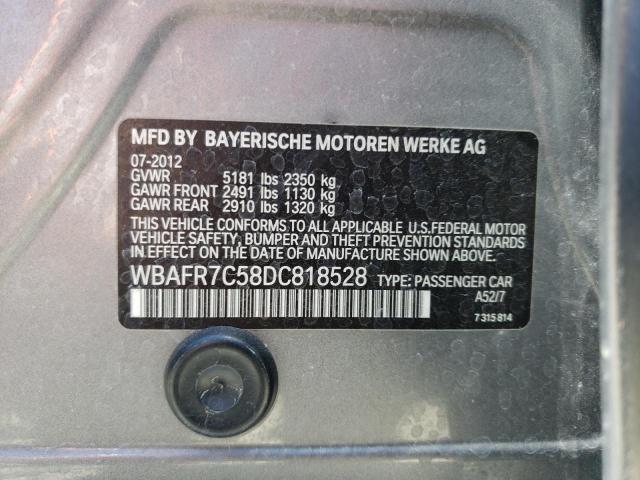 Photo 10 from auction – 2013 BMW 535 I with VIN WBAFR7C58DC818528