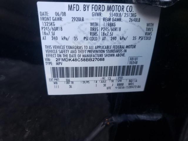 Photo 10 from auction – 2008 FORD EDGE SEL with VIN 2FMDK48C58BB27088