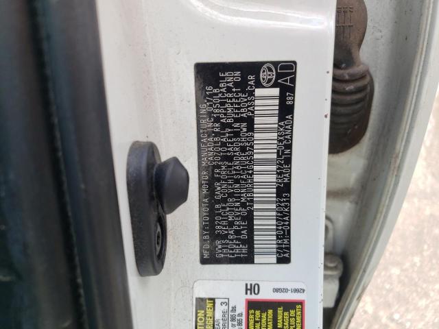 Photo 10 from auction – 2016 TOYOTA COROLLA L with VIN 2T1BURHE4GC597509