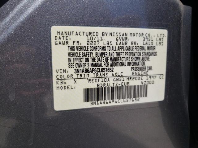Photo 10 from auction – 2012 NISSAN SENTRA 2.0 with VIN 3N1AB6AP6CL657652