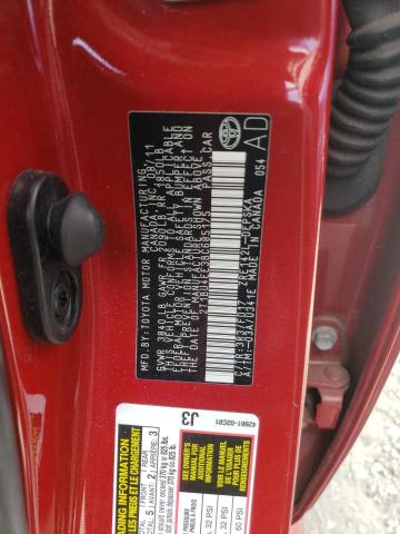 Photo 10 from auction – 2011 TOYOTA COROLLA BA with VIN 2T1BU4EE3BC685175