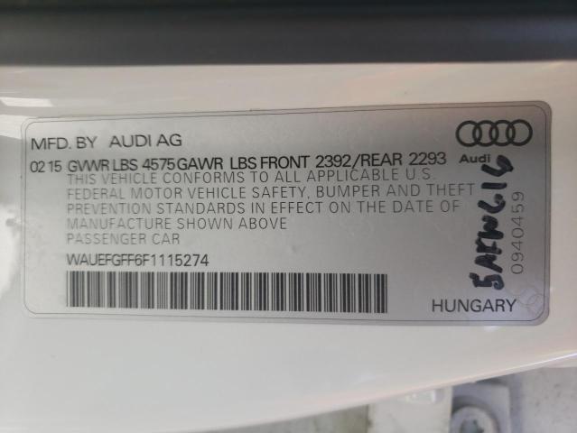 Photo 10 from auction – 2015 AUDI A3 TECHNIK with VIN WAUEFGFF6F1115274