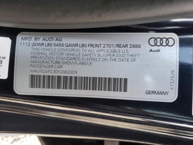 Photo 10 from auction – 2013 AUDI A7 PREMIUM with VIN WAUYGAFC3DN082009