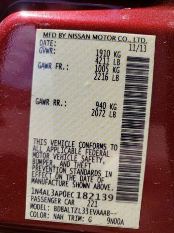Photo 10 from auction – 2014 NISSAN ALTIMA 2.5 with VIN 1N4AL3AP0EC182139