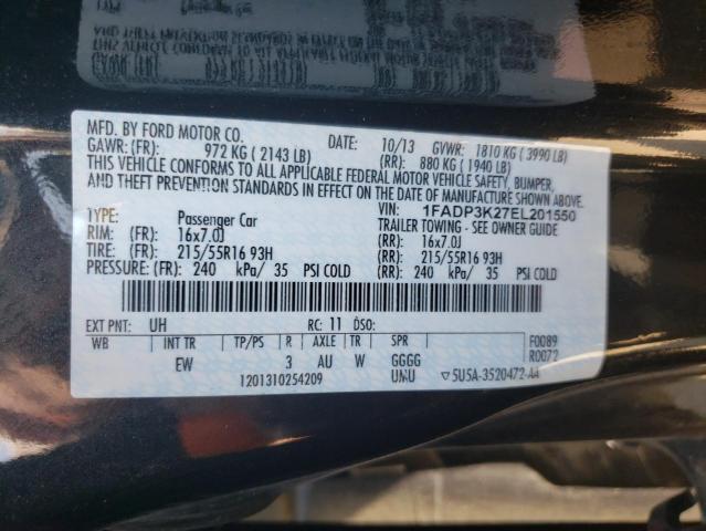 Photo 10 from auction – 2014 FORD FOCUS SE with VIN 1FADP3K27EL201550