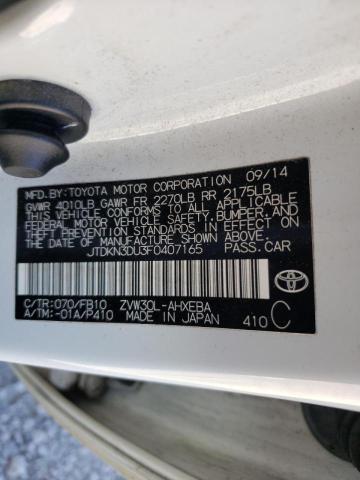 Photo 10 from auction – 2015 TOYOTA PRIUS with VIN JTDKN3DU3F0407165