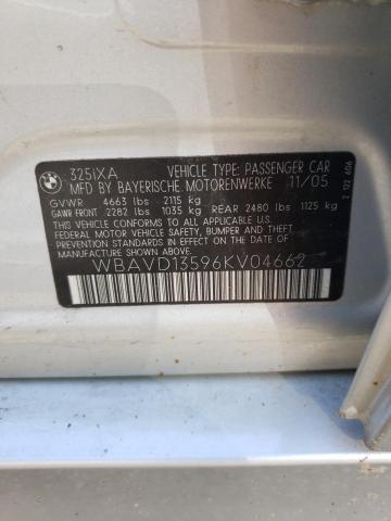 Photo 10 from auction – 2006 BMW 325 XI with VIN WBAVD13596KV04662