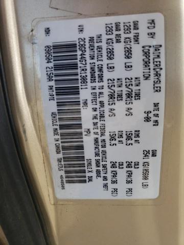 Photo 10 from auction – 2001 CHRYSLER TOWN & COU with VIN 2C8GP44G71R130811