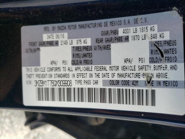 Photo 10 from auction – 2016 MAZDA 3 SPORT with VIN 3MZBM1T76GM309908