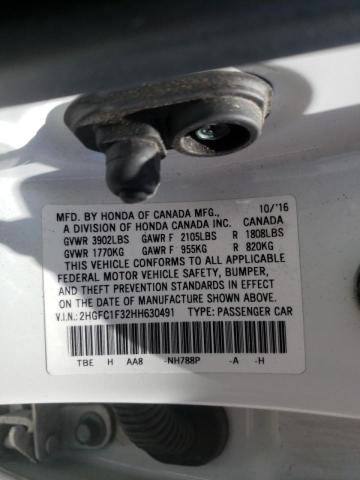 Photo 10 from auction – 2017 HONDA CIVIC EX with VIN 2HGFC1F32HH630491