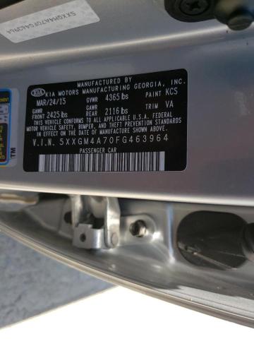 Photo 10 from auction – 2015 KIA OPTIMA LX with VIN 5XXGM4A70FG463964