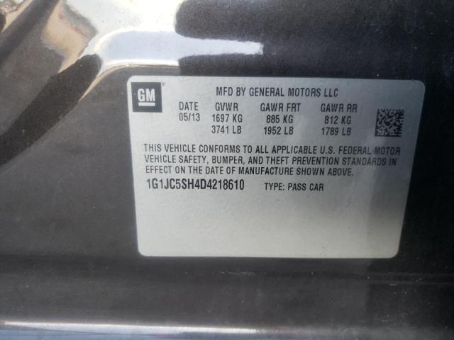 Photo 10 from auction – 2013 CHEVROLET SONIC LT with VIN 1G1JC5SH4D4218610