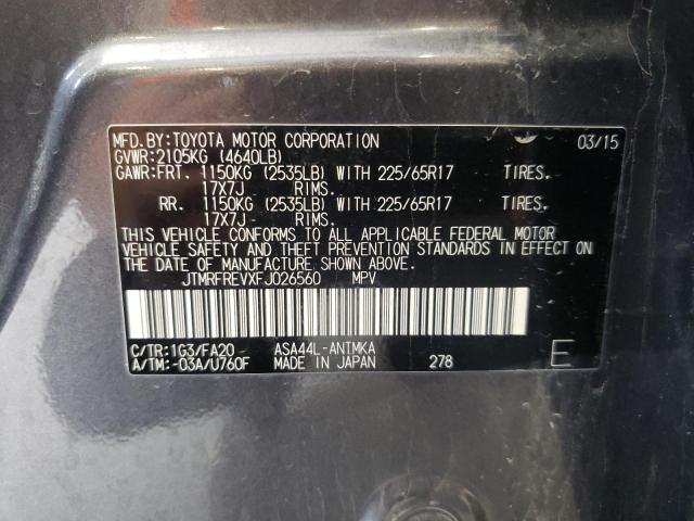 Photo 10 from auction – 2015 TOYOTA RAV4 XLE with VIN JTMRFREVXFJ026560