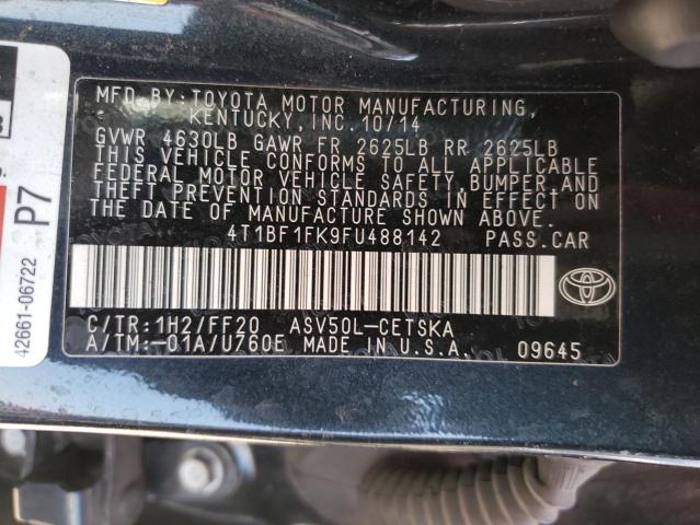 Photo 10 from auction – 2015 TOYOTA CAMRY LE with VIN 4T1BF1FK9FU488142
