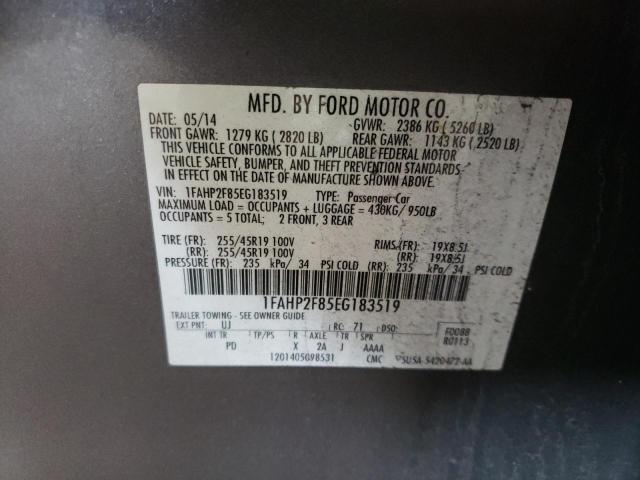 Photo 10 from auction – 2014 FORD TAURUS LIM with VIN 1FAHP2F85EG183519