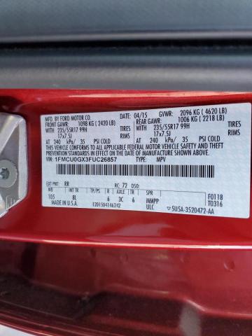 Photo 10 from auction – 2015 FORD ESCAPE SE with VIN 1FMCU0GX3FUC26857