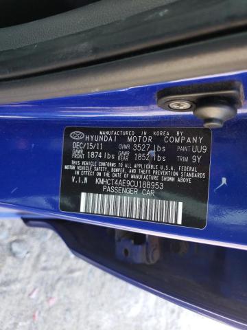 Photo 10 from auction – 2012 HYUNDAI ACCENT GLS with VIN KMHCT4AE9CU188953