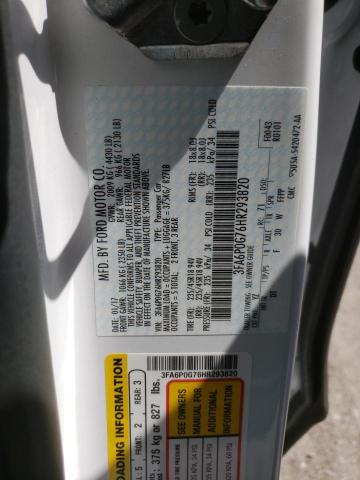 Photo 10 from auction – 2017 FORD FUSION S with VIN 3FA6P0G76HR293820