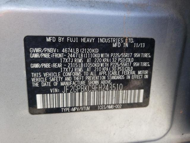 Photo 10 from auction – 2014 SUBARU XV CROSSTR with VIN JF2GPBKC9EH243510