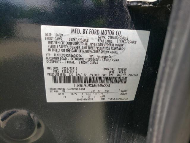 Photo 10 from auction – 2010 LINCOLN MKS with VIN 1LNHL9DR3AG606226