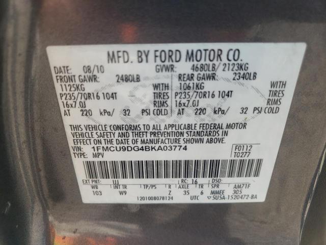 Photo 10 from auction – 2011 FORD ESCAPE XLT with VIN 1FMCU9DG4BKA03774