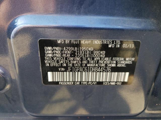 Photo 10 from auction – 2013 SUBARU IMPREZA PR with VIN JF1GPAC61DH844576