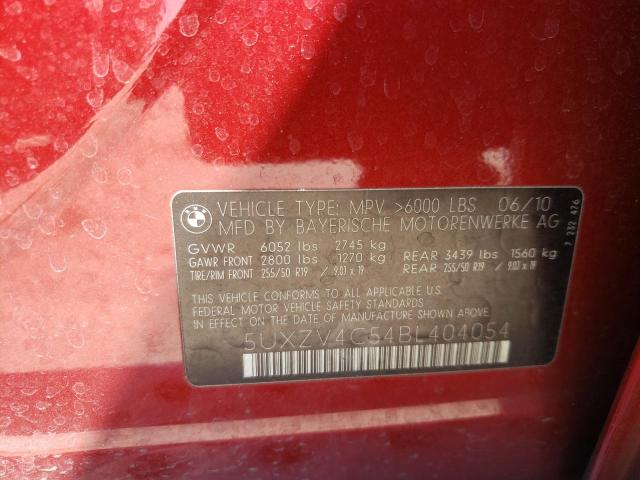 Photo 10 from auction – 2011 BMW X5 XDRIVE3 with VIN 5UXZV4C54BL404054