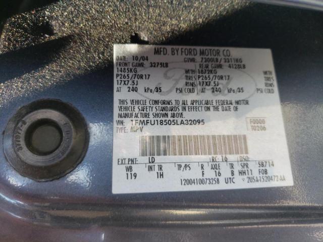 Photo 10 from auction – 2005 FORD EXPEDITION with VIN 1FMFU18505LA32095