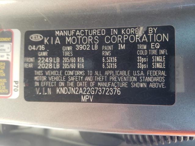 Photo 10 from auction – 2016 KIA SOUL with VIN KNDJN2A22G7372376