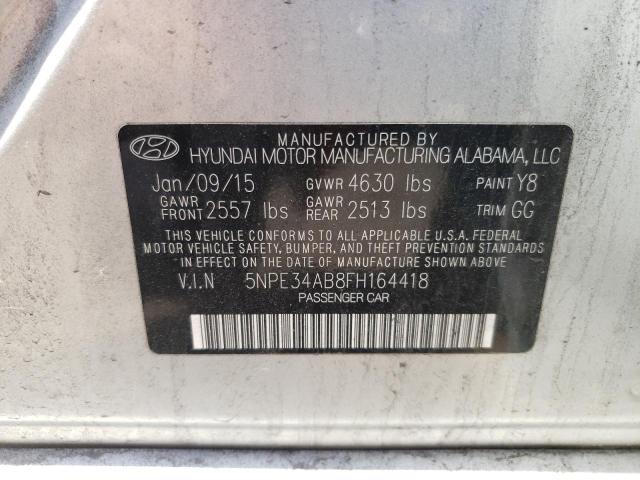 Photo 10 from auction – 2015 HYUNDAI SONATA with VIN 5NPE34AB8FH164418