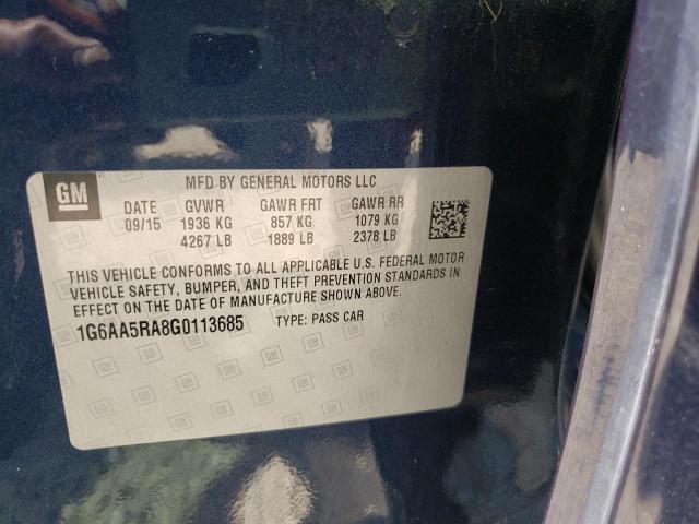 Photo 10 from auction – 2016 CADILLAC ATS with VIN 1G6AA5RA8G0113685