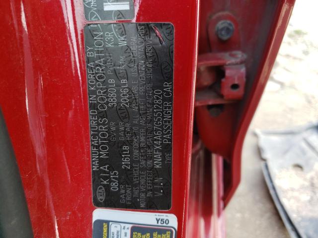 Photo 10 from auction – 2016 KIA FORTE LX with VIN KNAFX4A67G5512820