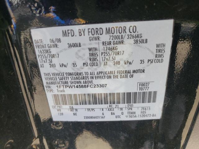 Photo 10 from auction – 2008 FORD F150 SUPER with VIN 1FTPW14588FC23307