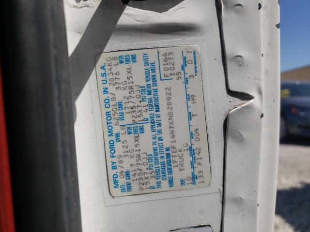 Photo 10 from auction – 1989 FORD F150 with VIN 1FTEF14N7KNB28922