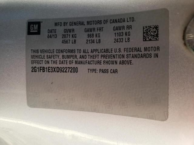 Photo 10 from auction – 2013 CHEVROLET CAMARO LT with VIN 2G1FB1E3XD9227200