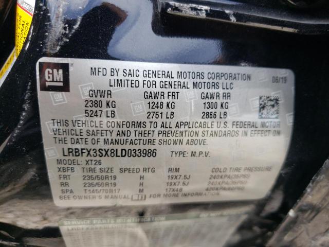 Photo 10 from auction – 2020 BUICK ENVISION with VIN LRBFX3SX8LD033986