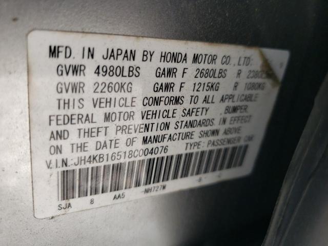 Photo 10 from auction – 2008 ACURA RL with VIN JH4KB16518C004076