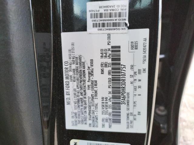Photo 10 from auction – 2013 FORD FUSION SE with VIN 3FA6P0HR3DR107757