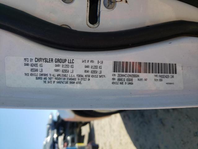 Photo 10 from auction – 2010 DODGE CHARGER with VIN 2B3AA4CV2AH288604