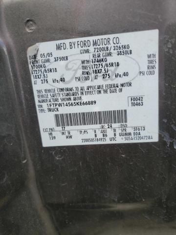 Photo 10 from auction – 2005 FORD F150 SUPER with VIN 1FTPW14565KE66889