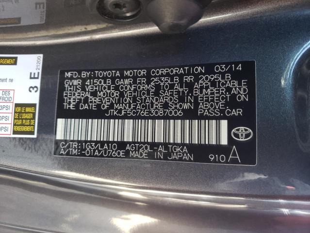 Photo 10 from auction – 2014 TOYOTA SCION TC with VIN JTKJF5C76E3087006