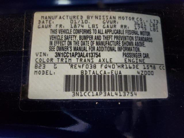 Photo 10 from auction – 2010 NISSAN VERSA S with VIN 3N1CC1AP3AL413754
