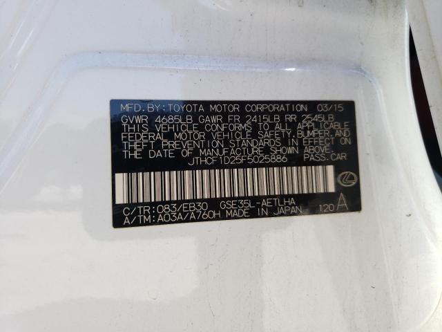 Photo 10 from auction – 2015 LEXUS IS 250 with VIN JTHCF1D25F5025886