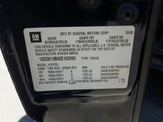 Photo 10 from auction – 2006 CHEVROLET SILVERADO with VIN 1GCEK19B36E162999