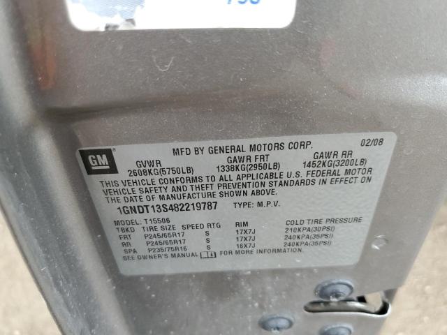 Photo 10 from auction – 2008 CHEVROLET TRAILBLAZE with VIN 1GNDT13S482219787